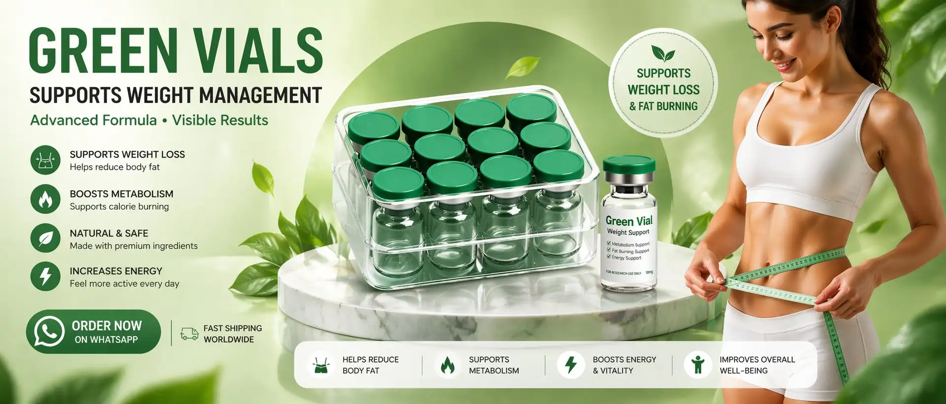 TopTong lyophilized powder product banner green