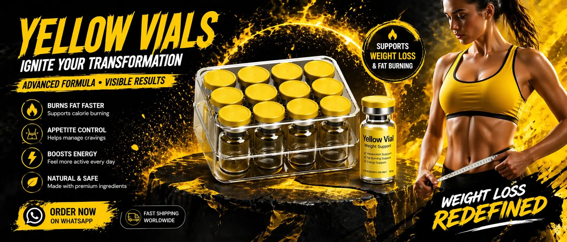TopTong lyophilized powder product banner yellow