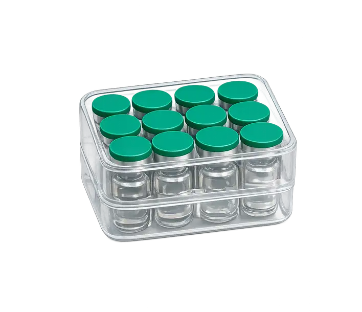 Green cap lyophilized powder vials