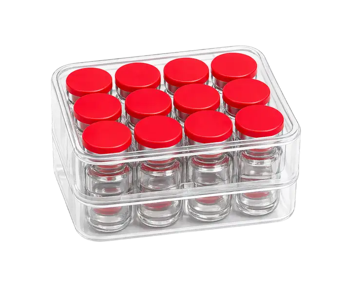 Red cap lyophilized powder vials